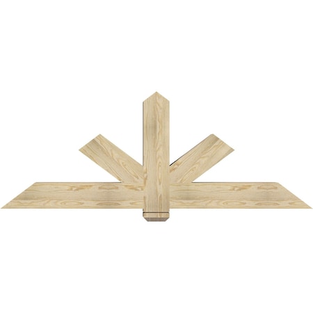 Ekena Millwork Kennewick Rough Sawn Timber Gable Bracket, Douglas Fir, 72"W x 27"H x 6"D x 6"F, 9/12 Pitch GBW072X27X0606KEN00RDF